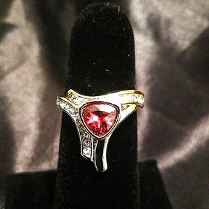 Two Tone Shield Ring